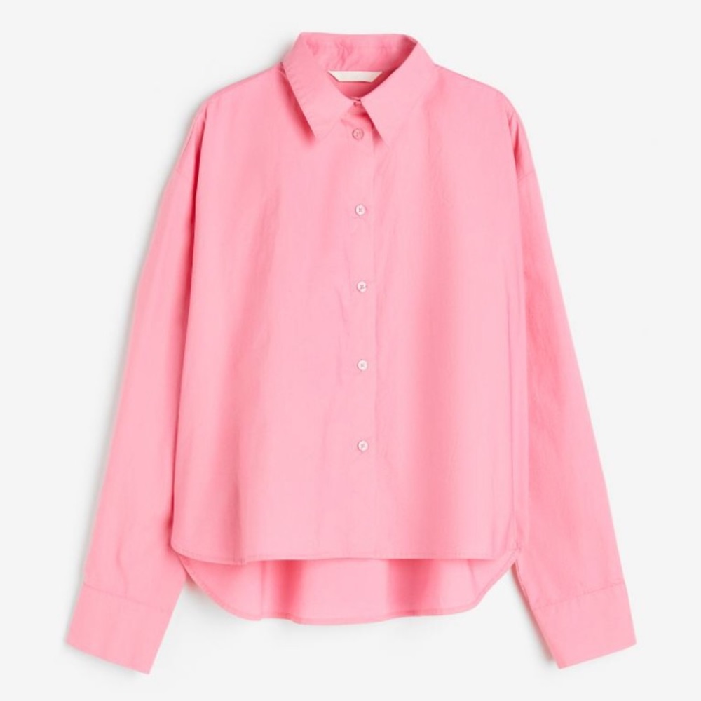 Oversized pink shirt for women size M